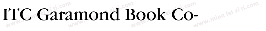 ITC Garamond Book Co字体转换